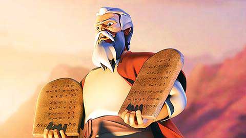 Moses and the Ten Commandments Poster